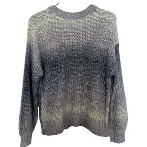 🌵 A New Day Women's Purple Ombre Pullover Chunky Knit Pullover Sweater - Large